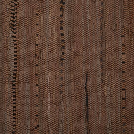 DII® Leather Brown Rag Rug, 2ft. x 6ft.